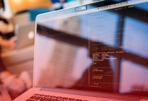 An image of schema markup on a computer so that websites get found more easily