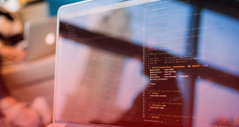 An image of schema markup on a computer so that websites get found more easily