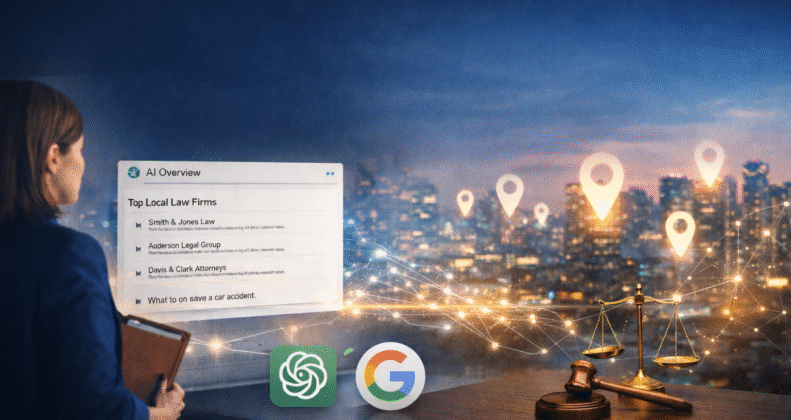 Image showing law firms not being found by AI and google.